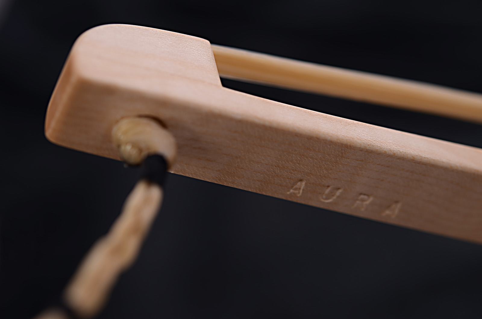 Walnut bow for Tagelharpa detail 2